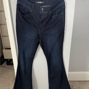 Women's Express Midnight Blue Flare Jeans Size 10